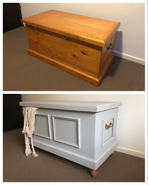 Facebook Upcycled Wooden Chest, Refurbished Blanket Chest, Wooden Chest Trunk Makeover, Refurbished Toy Chest, Wooden Toy Chest Makeover, Ceader Chest Makeover, Upcycled Toy Chest, Chest Diy Makeover, Refurbished Chest Trunks