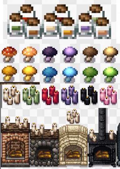 Still working on things ﻿hmmmmmmm Stardew Valley Warp Totem, Stardew Cottagecore, Stardew Valley Mods, Stardew Mods, Mc Mods, Stardew Valley Layout, Stardew Valley Tips, Star Valley, Stardew Valley Fanart