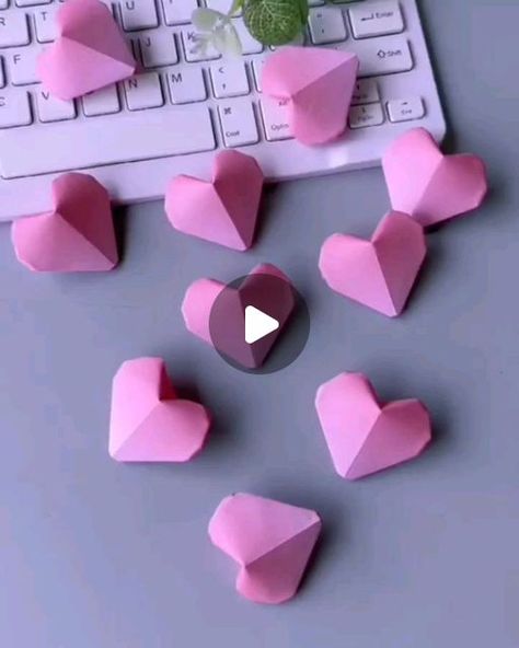 How To Make Heart With Paper, How To Make A Butterfly Out Of Paper, How To Make A Paper Heart, How To Make Paper Butterflies, Heart Paper Crafts, Butterfly From Paper, Butterfly Art And Craft, Paper Flower Ideas, Flower Craft Ideas