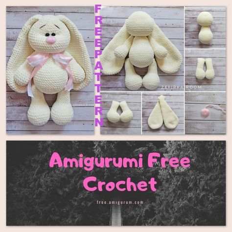 Crochet Bunny Long Ears, Velvet Bunny Crochet Pattern, Floppy Eared Bunny Crochet, Crochet Bunny Amigurumi Free Pattern, Plush Bunny Crochet Pattern, Crochet Rabbit Free Pattern Amigurumi, Crochet Bunny Pattern Free, Bunny Crochet Pattern Free, Amigurumi Bunny Free Pattern