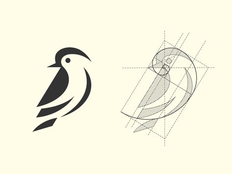 Bird Design Illustration, Golden Ratio Logo, Nature Logo Design, Logo Generator, Bird Logo Design, Logo Animal, Inspiration Logo Design, Logo Sketches, Logo Creator