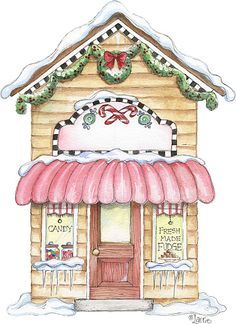 Christmas store clipart #18 Village Drawing, Halloween Kunst, House Quilts, Christmas Graphics, House Drawing, Christmas Villages, Christmas Drawing, Store Front, Christmas Illustration