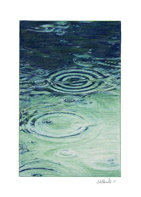 Original Art Pastel/Watercolor Drawing, measuring: 21.08W x 29.97H x 0.51D cm, by: Emilio Alberti (Italy). Styles: Fine Art, Figurative, Photorealism, Realism. Subject: Water. Keywords: Circles, Rain, Lake, Water, Drops. This Pastel/Watercolor Drawing is one of a kind and once sold will no longer be available to purchase. Buy art at Saatchi Art. Drawing Rain, Water Artwork, Rain Art, Texture Drawing, Water Drawing, Lake Painting, Fine Art Drawing, Art Pastel, Pastel Watercolor