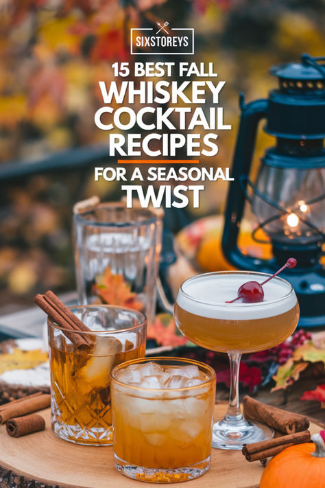 15 Best Fall Whiskey Cocktail Recipes Fall Whiskey Cocktails, Whiskey Cocktail Recipes, Rye Whiskey Cocktail, Honey Cocktail, Cocktail Recipes Whiskey, Whiskey Cocktail, Whiskey Drinks, Rye Whiskey, Cocktail Drinks Recipes