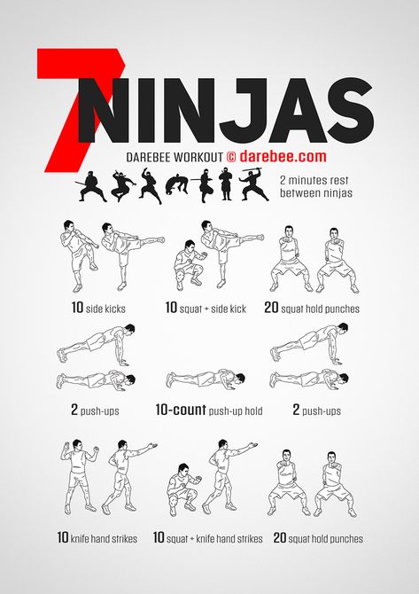 Darebee Workout, Fighter Workout, Superhero Workout, Ninja Training, Trening Sztuk Walki, Kickboxing Workout, Buddy Workouts, Martial Arts Techniques, Martial Arts Workout