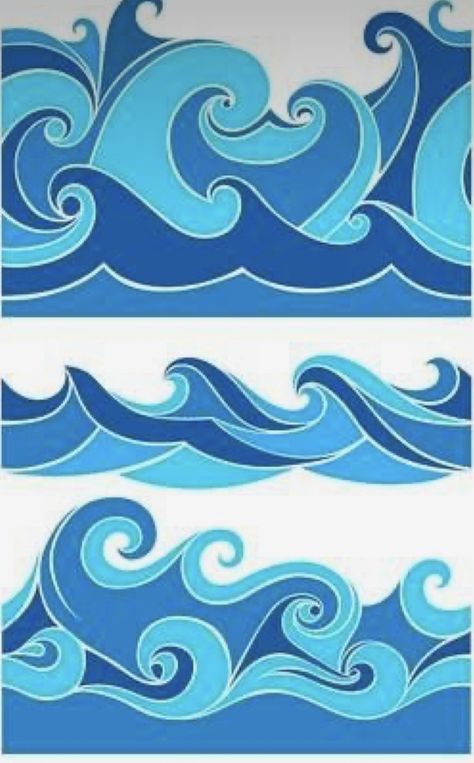 Wave Drawing, Ocean Illustration, Wave Illustration, Posca Art, Wave Art, House Wall, Water Waves, Seamless Pattern Vector, Wave Design