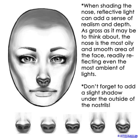 how to shade a face - how it shows to shade in the picture is a bit dramatic but otherwise very useful. Shading Faces, Shading Drawing, Face Artwork, Drawing People Faces, Shading Techniques, How To Shade, Guided Drawing, Art Instructions, Human Face