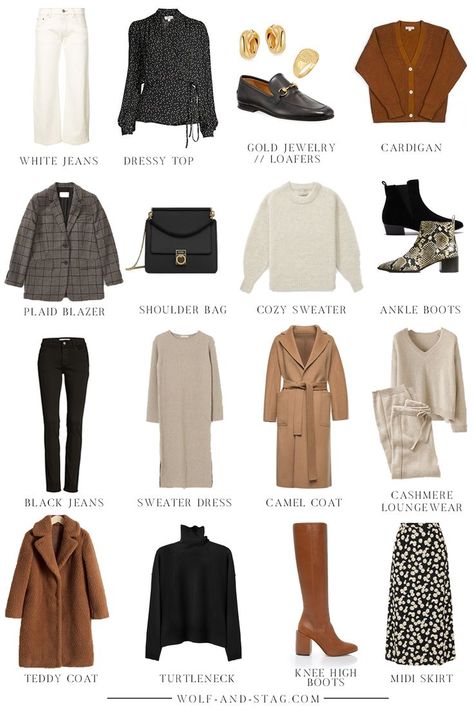 Autumn Winter Capsule Wardrobe 2019 Wardrobe For Women, Fashion 23, Ultimate Capsule Wardrobe, Minimalist Moda, Capsule Wardrobe Outfits, Wardrobe Capsule, Fashion Capsule Wardrobe, Winter Capsule, Winter Capsule Wardrobe