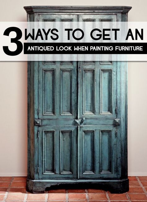 3 Ways to Get an Antiqued Look When Painting Furniture Antiquing Furniture, Dresser Paint, Distressing Furniture, Painted Furniture Ideas, Pine Cabinet, Diy Techniques And Supplies, Paint Tips, Antique Cupboard, China Hutch