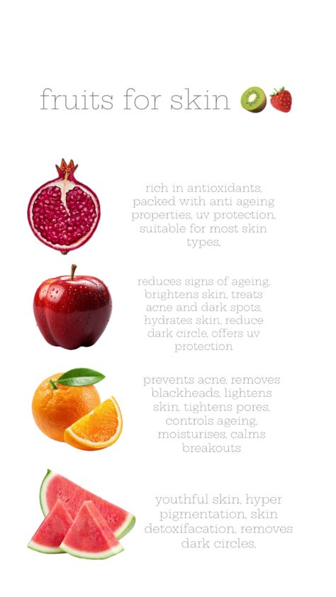 Fruits For Acne Clear Skin, Best Fruit For Skin, Fruits To Eat For Clear Skin, Fruits Good For Skin, Fruits That Help With Acne, Foods That Are Good For Your Skin, Fruits For Skin, Dry Fruits Benefits, Fit Bodies