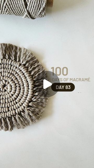 Agrima Wadhwa on Instagram: "100 Days of Macramé - Day 83
Macramé Curcular coaster

Yarn - 4mm twisted cord(cotton)
Base cord - 1.6m
5 cords - 1.5m
6 cords - 1m
6 cords - 0.5m

DM for workshops and products

#macrame ##macramemakers #macramelove #india #instagood #instagram #handmade #sustainability #macramekeychain #learnsomethingneweveryday #indian #artistsoninstagram #diy #macramecommunity #knots #explorepage #100daysofmacrame #india" Coaster Macrame, Macrame Coasters Diy Tutorial, Macrame Coasters, Diy Placemats, Learn Something New Everyday, Placemats, Macrame, Coasters, Twist