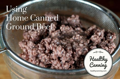 Using home canned ground beef - Healthy Canning Canning Ground Beef, Canning Beef, Healthy Canning, Recipe Ground Beef, Ball Canning, Canning Recipe, Spaghetti Sauce, Beef Broth, Roasted Potatoes