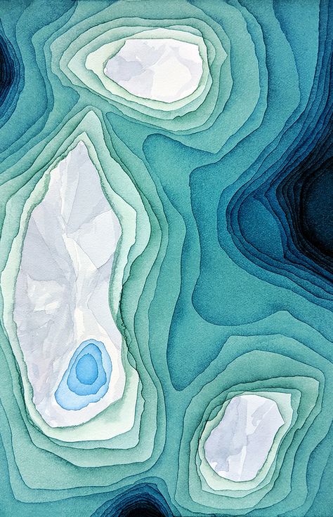 Winter Art Projects, Ice Art, Blue Artwork, Diy Watercolor Painting, Earth Art, Winter Art, Cold Season, Silk Painting, Art Watercolor