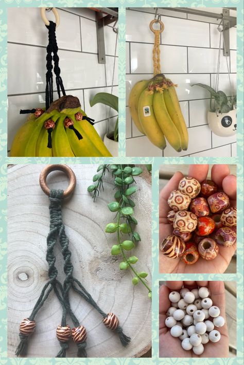 Banana Hanger, Pola Macrame, Diy Macrame Plant Hanger, Uk Post, Macrame Patterns Tutorials, Macrame Ideas, Macrame Decor, Macrame Art, Home Office Space