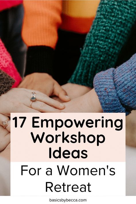 Cultivate empowerment! 🌺 Explore 17 workshop ideas designed for women's retreats. Swipe up for the full blog post and elevate your retreat experience. #WomensRetreat #BasicsByBecca #EmpowermentWorkshops #CultivateEmpowerment #SisterhoodRetreat #EmpowerYourEvent #RetreatIdeas Friend Retreat Ideas, Workshops Ideas For Women, Board Retreat Ideas, Health And Wellness Workshop Ideas, Self Love Retreat Ideas, Empowering Activities For Women, Female Empowerment Activities, Women Empowerment Crafts, Self Care Workshop Ideas