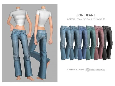 The Sims Resource - Joni Jeans Sims 4 Cc Female Low Rise Jeans, Bootcut Jeans Sims 4 Cc, Sims 4 Cc Low Rise Flare Jeans, Sims 4 Cc Clothes Low Rise Jeans, Sims 4 Y2k Jeans, Sims 4 Cc Clothes Female Jeans, Sims 4 Jeans Cc Patreon, Sims 4 Tracksuit, Sims 4 Low Rise Jeans Cc