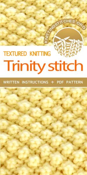 Knit Bobbles, Knitting Bubble Stitch, Bobble Knit Stitch, Knit Bobble Stitch, Popcorn Stitch Knitting Pattern, How To Knit Bobble Stitch, Knitting Bobble Stitch, 10stitch Knitted Blanket, Trinity Stitch