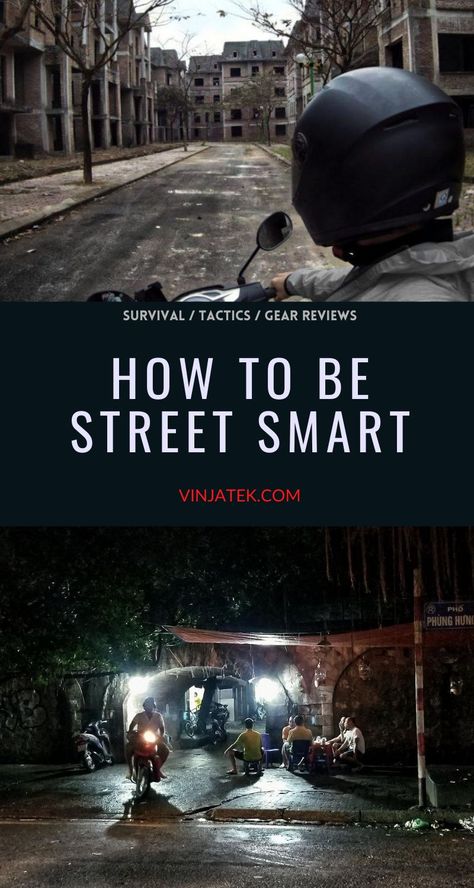 This is a civilian’s guide on how to be street smart for foreign and domestic urban scenarios, by a former covert operative, nomad and urban survivalist | street smarts tips | street smart aesthetic | street smart outfit | street smart quotes | survival life hacks #streetsmart #survivaltips How To Be Street Smart, Street Smarts Tips, Street Smart Aesthetic, Street Smart Outfit, Street Smart Quotes, Survivalist Aesthetic, Adventure Aesthetic Outfit, Hacking Aesthetic, Survival Aesthetic