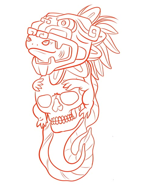 Aztec Tattoo Sketch, Axolotl Aztec Tattoo, Mexican Alebrijes Drawing, Mens Line Work Tattoo, Aztec Skull Drawing, Mexican Eagle Tattoo Design, Xochiquetzal Tattoo, Aztec Sketch, Mexican Tattoo Ideas For Men Aztec