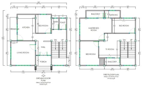 30'X30' House ground Floor And First Floor Layout Plan DWG File - Cadbull Ground Floor And First Floor Plan, Floor Layout Plan, First Floor Layout, Ground Floor House, One Floor House Plans, Floor Plan With Dimensions, Office Floor Plan, 2bhk House Plan, Plan Layout