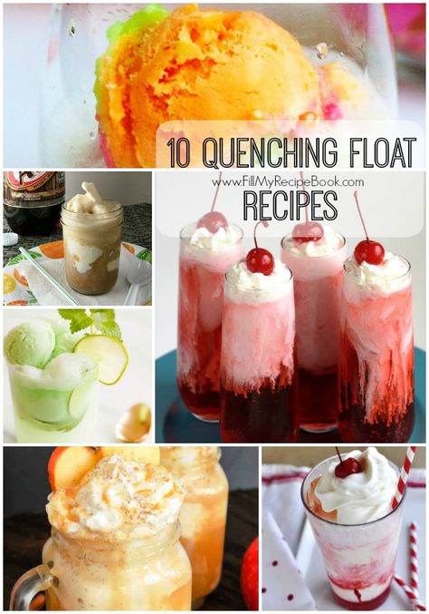 Float Drink Ideas, Thirst Quenching Drinks, Ice Cream Float Recipes, Business Drinks, 50s Theme, Floats Drinks, Ice Cream Inspiration, Float Recipes, Soda Floats