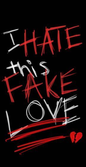 Fake Love Wallpaper, Love Wallpaper Download, I Hate Love, Android Phone Wallpaper, Funny Phone Wallpaper, Dont Touch My Phone Wallpapers, Fake Love, Heart Wallpaper, Love Wallpaper