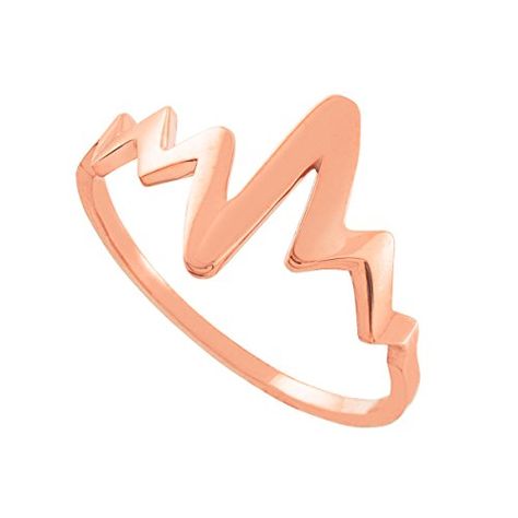 Dainty 10k Rose Gold Lifeline Pulse Heartbeat Ring Size 5 ** Want additional info? Click on the image. Heartbeat Ring, Heart Beat Ring, Contemporary Rings, Rings Dainty, Modern Heart, Contemporary Ring, Diamond Gift, Special Jewelry, White Gold Ring