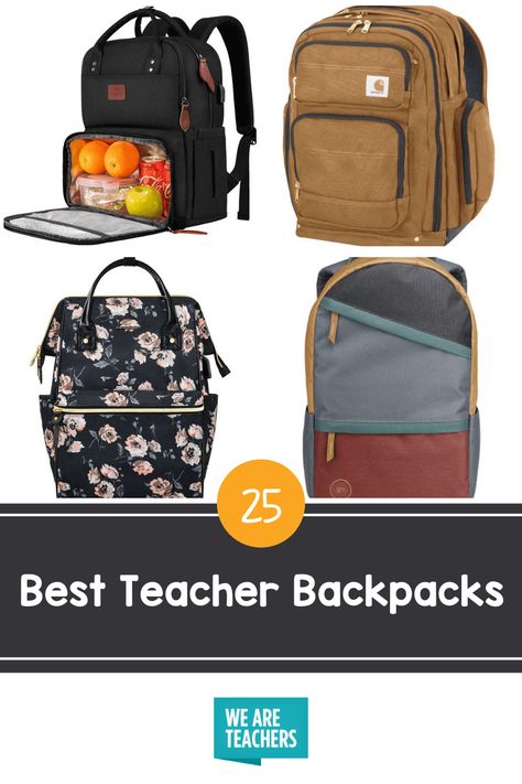 The 25 Best Teacher Backpacks To Hold All Your Stuff in 2021 Teacher Necessities, Best Teacher Bags, Teacher Backpack, Rockland Luggage, Herschel Backpack, Teacher Bag, Travel Laptop Backpack, Teacher Bags, Leather Laptop Backpack