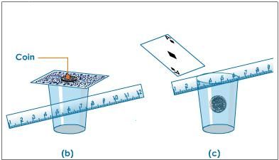 Newton's First Law(Rest)- An object that is at rest will stay at rest unless an external force acts upon it. Showing that the coin at rest will stay at rest until the ruler, has an outside force on it. Law Of Inertia Examples, Newton's First Law Of Motion, Newtons Laws, Force, Motion, Physics, Education