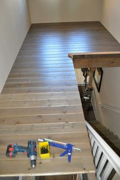 This townhouse only had two bedrooms, and desperately needed a dedicated workspace & playspace. Angie was struck with inspiration  -- why not build a loft? Ceiling Space To Room Loft, Space Above Stairs, Pinterest Apartment, Bathroom Extension, Closed Staircase, Build A Loft, Recycled Building, Add A Room, 2 House