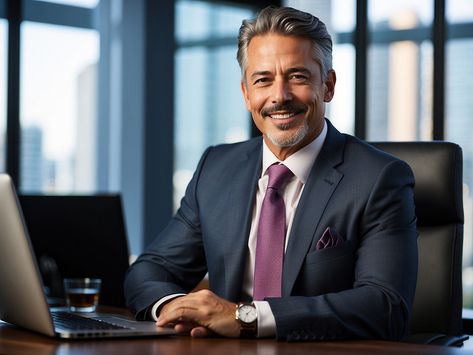 Handsome Mid-adult Businessman Working In The Corporate Office#pikbest##Photo Businessman Office, Model Sitting, Men Portrait, Office Man, Office Men, Photography Movies, Office Background, Handsome Older Men, Office Photo