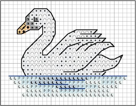 Cross Stitch Swan, Swan Cross Stitch Pattern, Swan Cross Stitch, Counted Cross Stitch Patterns Free, Interfacing Sewing, Stitch Patch, Tiny Cross Stitch, Cross Stitch Magazines, Small Cross Stitch