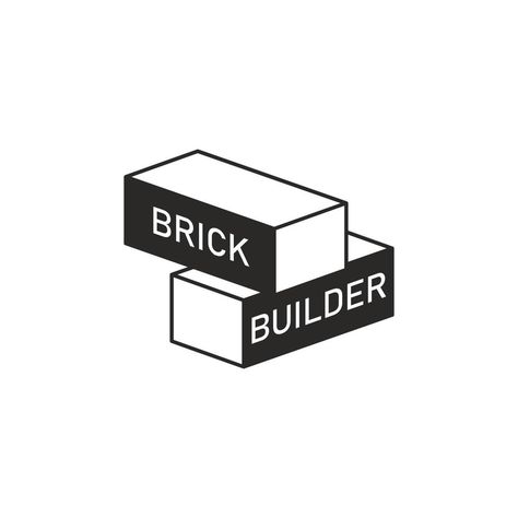 Brick Logo, Architecture Company, The Brick, Logo Concept, Vector Art, Vector Free, Projects To Try, Clip Art, Architecture