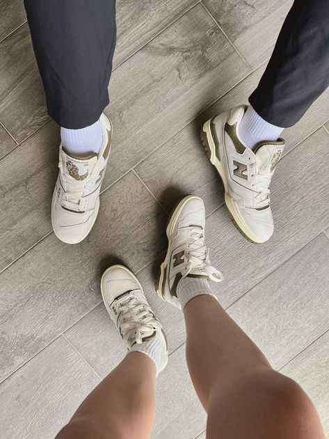 Sneakers For Couples, Shoes For Couples Matching, Matching Sneakers Couples Nike, Matching Shoes For Couples New Balance, Aime Leon Dore New Balance 550, New Balance Couple Shoes, Matching New Balance Couple, Matching Dunks Couples, Shoes Matching Couples