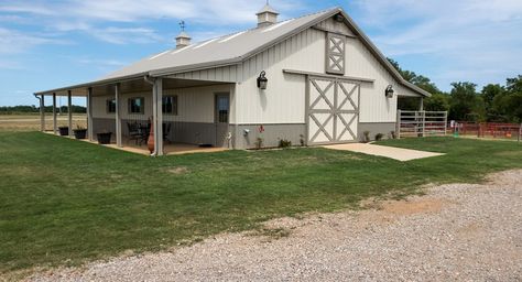 Equestrian: Marshall & Tev's  Stall Barn-0 Barn With Living Quarters, Equestrian Building, Post Frame Construction, Morton Building, Horse Barn Designs, Barn Apartment, Dream Horse Barns, Horse Barn Plans, Barn Shop