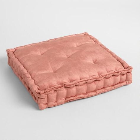 Tufted Floor Cushion, Dusty Coral, Floor Seating, Tufted Cushion, Big Girl Rooms, Affordable Home Decor, Floor Cushion, World Market, Floor Cushions