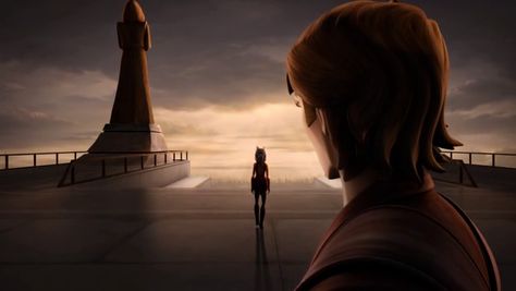 Ahsoka Tano walking away from the Jedi Order; many more should have followed. Ahsoka is a hero. Star Wars Clones, Clone Wars Ahsoka, Ashoka Tano, Anakin Vader, Photo Star, Jedi Order, Oral History, Ahsoka Tano, Story Arc