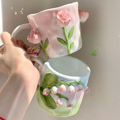 Pastel Cupcakes, Decoration Shabby, Cute Furniture, Tanah Liat, Pretty Mugs, Pottery Crafts, Ceramics Pottery Art, Cute Kitchen, Clay Art Projects