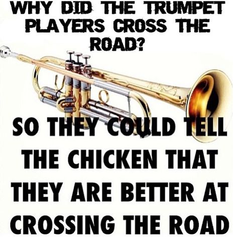 Trumpet jokes make my life complete Trumpet Jokes, Funny Band Jokes, Band Puns, Marching Band Jokes, Marching Band Problems, Funny Band, Marching Band Memes, Band Problems, Musician Humor