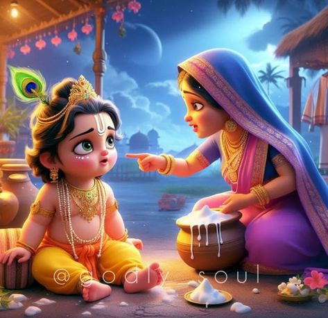 Yashoda Krishna Hd Wallpaper, Radha Beauty, Cartoon Krishna, Happy Mothers Day Images, Cartoons Krishna, Krishna Birthday, Yashoda Krishna, Sree Krishna, Baby Photography Poses