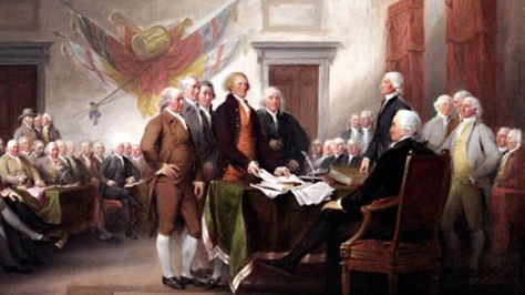 The Founding Fathers signed the Declaration of Independence on July 4, 1776, proclaiming their freedom from Great Britain. We celebrate that day with fireworks and BBQs, but there's a deeper history to the men and women who crafted our nation's first beginnings. We talk with historians about the stories behind our country's independence. The Declaration Of Independence, History Painting, Declaration Of Independence, Founding Fathers, Art Vintage, Art Reproductions, American History, Classic Art, The United States