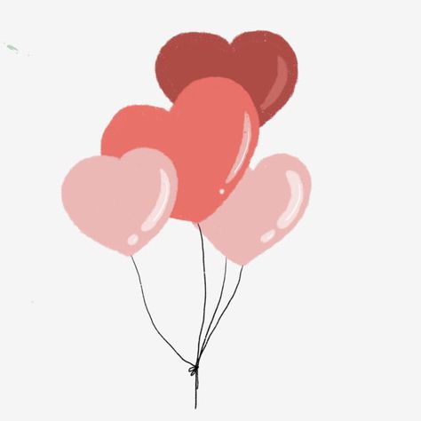 Heart Balloon Drawing, Cartoon Heart, Heart Balloons, Pet Sitters, Pink Aesthetic, Cute Pictures, Balloons, Chef, Valentines