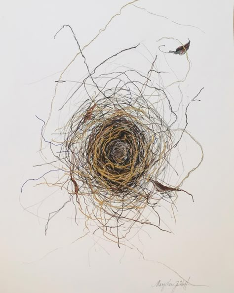 Maryclare Heffernan on Instagram: “Abandoned birds nest in pencil and ink. #nest #abandoned #birdnest” Birds Nest Drawing, Radical Empathy, Bird Building Nest, Nest Drawing, Nest Painting, Bird Nests Art, Birds Nests, Nest Art, Bird Nests