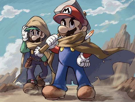 Mario And Luigi Rpg, Super Smash Bros Characters, Mario Video Game, Mario Fan Art, Mario Luigi, Paper Mario, Super Mario Art, Nintendo Art, Super Mario Brothers