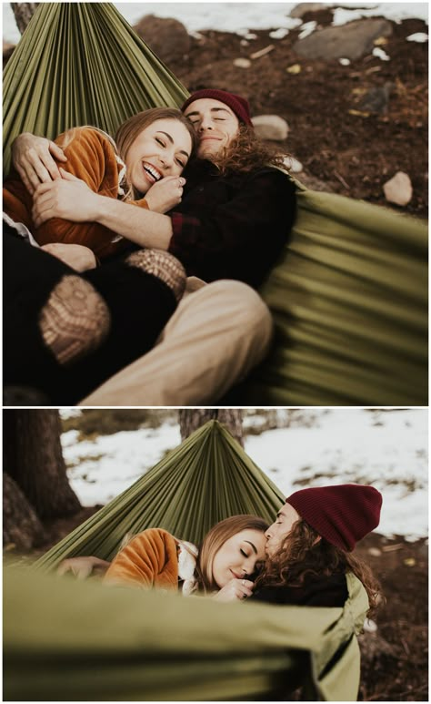 Family Hammock Photos, Hammock Couple Cuddling, Hammock Pictures Photo Ideas, Summer Camp Engagement Photos, Hammock Couple Pictures, Hammock Engagement Photos, Hammock Photo Ideas, Engagement Photos Camping, Adventurous Engagement Photos