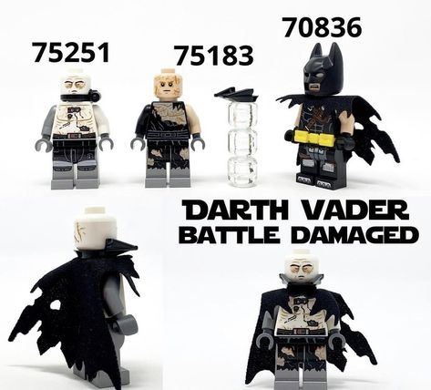 Custom Lego Star Wars, Lego Darth Vader, Lego Star Wars Mini, Custom Minifigures, Lego Starwars, Lego Sculptures, Lego Inspiration, Lego Custom Minifigures, Amazing Lego Creations