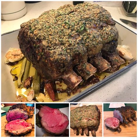 Horseradish Crusted Prime Rib Roast - Culinary Lion Horseradish Crusted Prime Rib, Horseradish Prime Rib, Crusted Prime Rib, Prime Rib Recipes, Prime Rib Roast Recipe, Cooking Prime Rib, Rib Roast Recipe, Standing Rib Roast, Rib Recipe