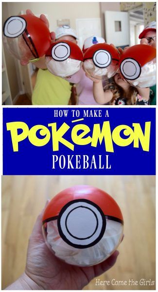 How to make a real life Pokeball - A cute Pokemon Go themed craft for kids Pokeball Craft, Pokemon Club, Pokemon Crafts, Summer Planning, Pokémon Birthday, Gym Badges, Pokemon Room, Pokemon Gym, Pokemon Diy