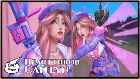 I Love Amy Caitlyn, Violet And Caitlyn, Vi And Caitlyn Act 3, Heartthrob Caitlyn, Caitlyn Kiramman Full Outfit, League Of Legends, Cyberpunk