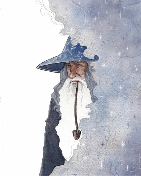 Aquarelle Painting, Hobbit Art, Bd Art, Middle Earth Art, Tolkien Books, Tolkien Art, Lotr Art, Jrr Tolkien, Gandalf